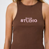BB Rib Tank Brown/Pink