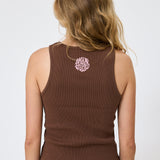 BB Rib Tank Brown/Pink