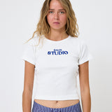 BB Rib Tee White/Blue