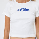 BB Rib Tee White/Blue