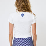 BB Rib Tee White/Blue