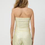 Yellow Glitter Tube Top