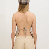Faye wool-blend halter top