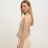 Faye wool-blend halter top