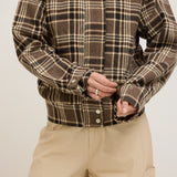 Pauline checkered bomber jacket
