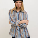Striped rhinestone shirt