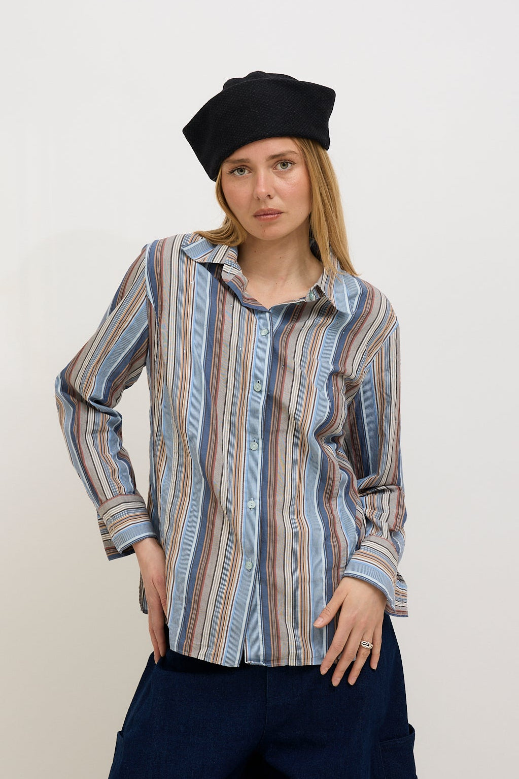 Striped rhinestone shirt