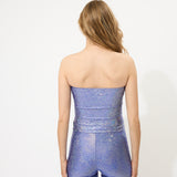 Purple Glitter Tube Top
