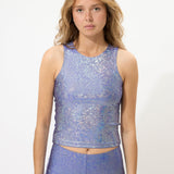 Purple Glitter Tank Top