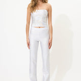 White Glitter Tube Top