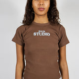 BB Rib Tee Brown/Blue