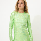 Green Glitter Long Sleeve