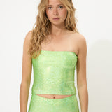 Green Glitter Tube Top