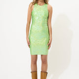 Green Glitter Tank Top Dress