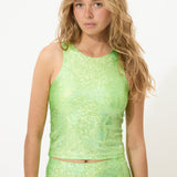 Green Glitter Tank Top