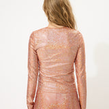 Orange Glitter Long Sleeve