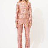 Orange Glitter Long Sleeve